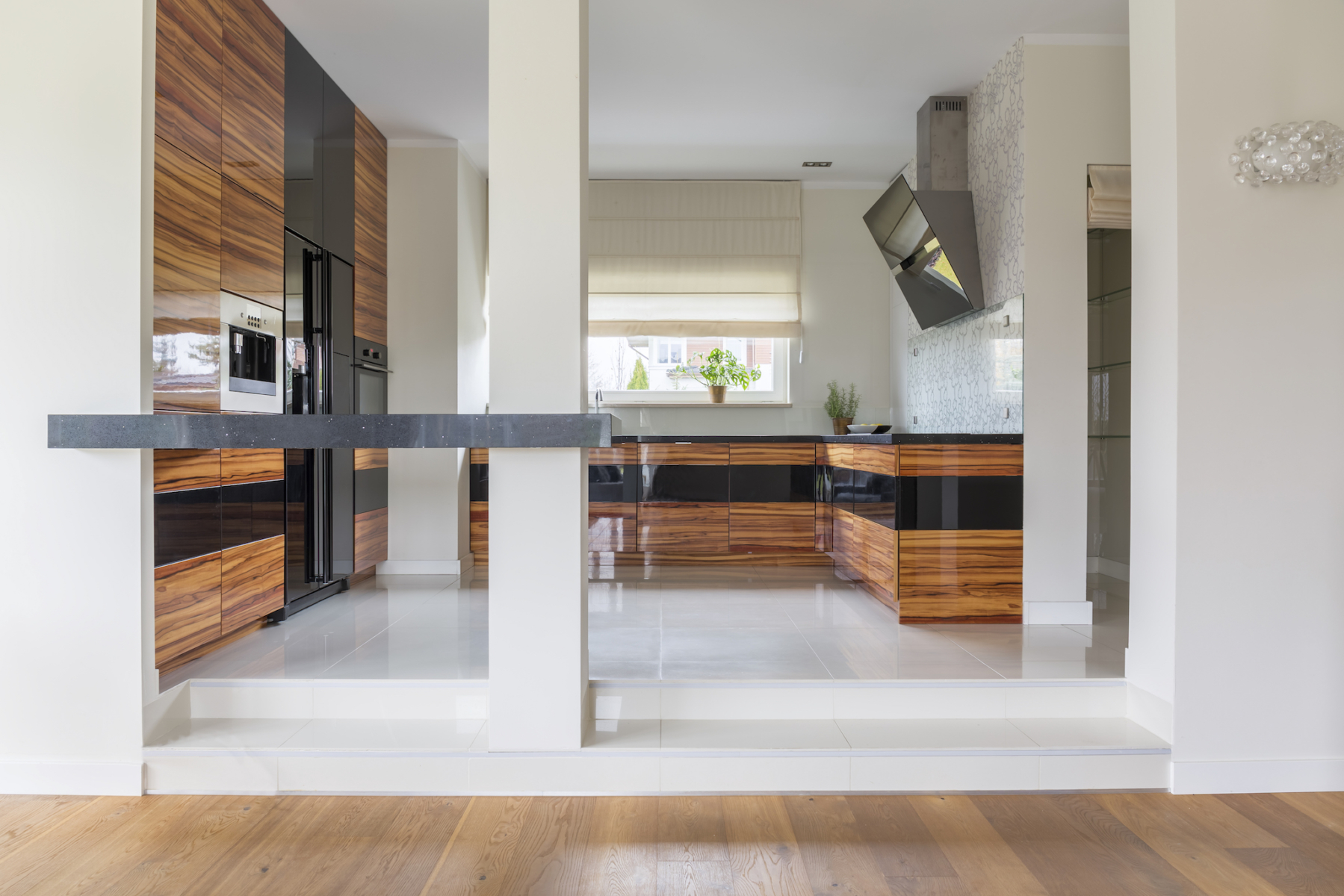 Modern open plan kitchen